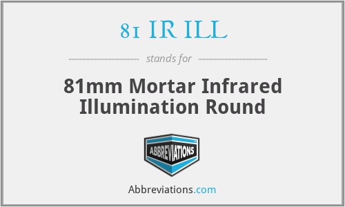 81 IR ILL - 81mm Mortar Infrared Illumination Round